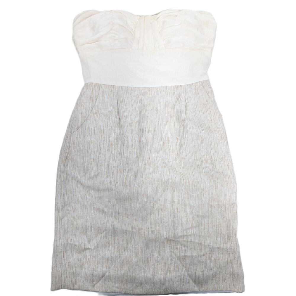 Women's Cremieux Cream Strapless Cocktail Dress Size 4